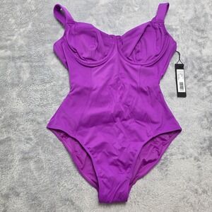 TA3 Women Small Short Orchid Lifty One Piece Swimsuit D/DD Cup Lace Up
